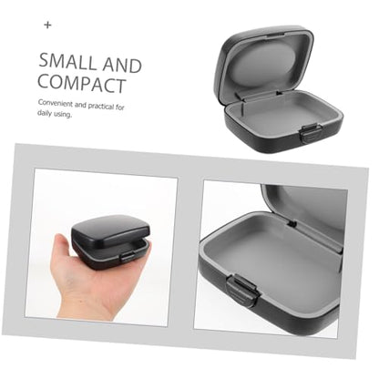 Hearing Aid Storage Box with Hard Shell, Push Button Closure
