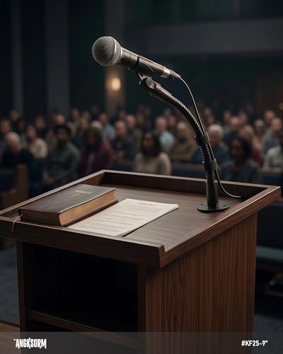 KF25 9-Inch Heavy-Duty Gooseneck Mic Stand with Flange Mount for Podium | Microphone holder for podiums, lectures, and podcast desks, up to 3.5 lb, with mic clip, adapter, and 10 cable ties - size: 9-INCHS