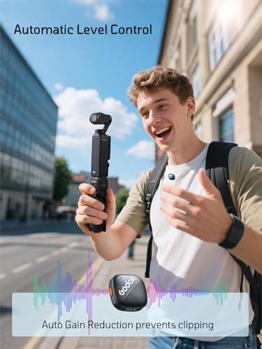 GODOX Cube-OP3 2.4GHz Wireless Lavalier Microphone System - 200M Low-Latency Transmission, 48kHz/24bit Hi-Res Audio, 10H Battery, Compatible with DJI OSMO Pocket 3, Smartphones & Laptops, Plug & Play