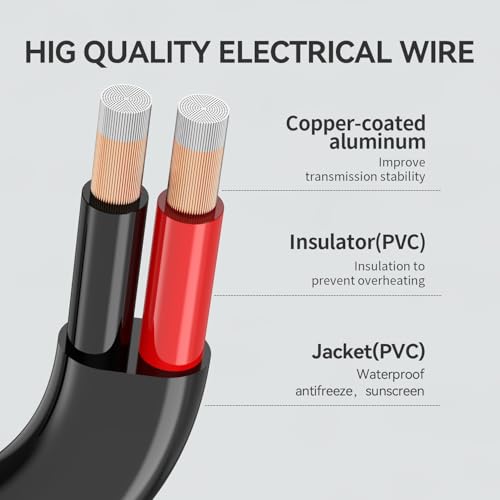 16 Gauge 2 Conductors 16.4FT Electrical Wire 2x1.31mm² - size: 16.4FT, style: 16AWG