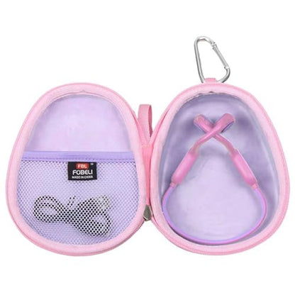 FBLFOBELI Kids Headphone Case for BAICLUD/Mehomeli/JusTalk/iClever/LOBKIN | Hard EVA Shell, Kids Bluetooth Air Conduction Open Ear Headphones Case, Shockproof & Water-Resistant, Pink - color: Pink