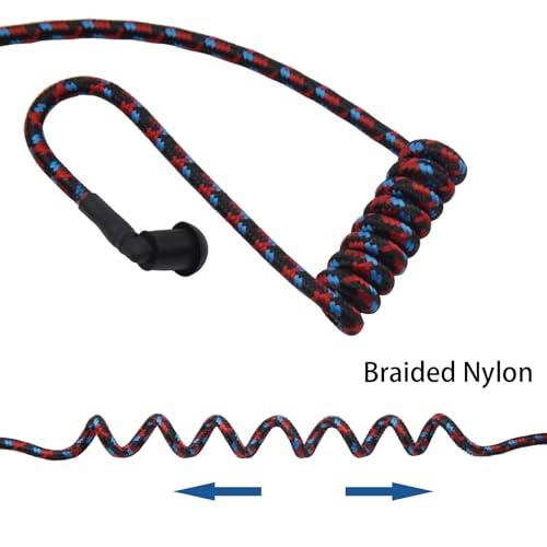 WODASEN Replacement Braided Nylon Fiber Acoustic Coil Tube Moisture Resistant Waterproof Color for Radio Earpiece (Red-Blue-Black-2) - color: Red-Blue-Black-2