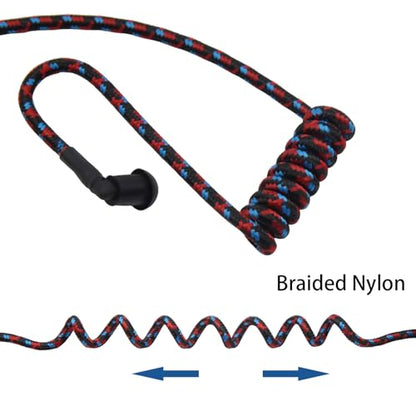 WODASEN Replacement Braided Nylon Fiber Acoustic Coil Tube Moisture Resistant Waterproof Color for Radio Earpiece (Red-Blue-Black-2) - color: Red-Blue-Black-2