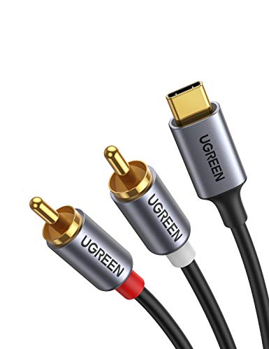 UGREEN USB C to RCA Audio Cable Type C to 2RCA Male Jack Plug Adapter 5FT