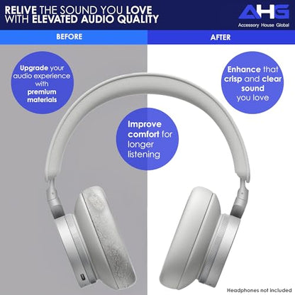AHG Accessory House Global Upgraded Replacement Beoplay h95 Ear Pads Cushions Compatible with Bang & Olufsen Beoplay H95 Headphones (Gray Mist). Sheepskin Leather/High-Density Foam/Strong Magnet - color: Gray Mist