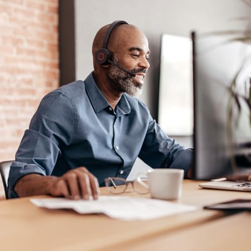 Jabra Evolve 65 TE (Third Edition) Wireless Single-Ear Headphones w/Charging Stand - Noise-Canceling Mic, 16 hrs Battery Life, Dual Connectivity, MS Teams Certified, Supports Other Platforms, Black