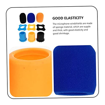LIOOBO Thick Foam Microphone Protective Cover Anti-Slip Windshield Shield for Wireless Mics 1-Pack for Vocal Recording and Streaming