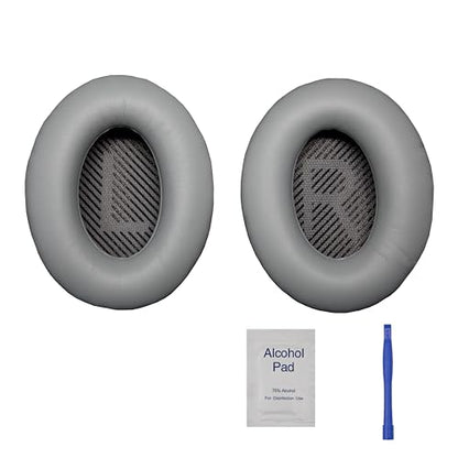 Replacement Ear Pads - Compatible with QuietComfort 35 & QC35 ii Headphones,Soft Protein Leather, Premium Noise Cancelling Earpads, Durable & Comfortable Ear Cushions (QC 35-Gray) - color: QC 35-Gray