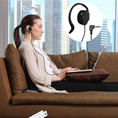 EXMAX 3.5mm Single Side Earphone Earbud Over Ear Headphone for EXD-101 ATG-100T EX-200N EX-100 Wireless Tour Guide Receiver Touring Groups Audience Radio Podcast Laptop MP3 Phone Computer(Right) - style: Right