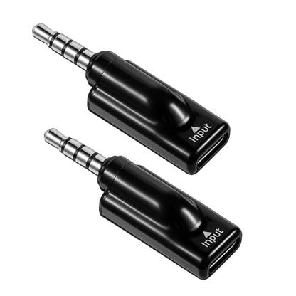 Headphone Jack Adapter, 2PCS TypeC Female to 3.5mm Male Audio Cable Adapter USB C to Aux Audio Dongle Analog Cable Converter Compatible with MP3 CD Players Smartphone Earbuds Laptops Tablets