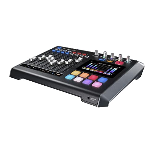 TASCAM Mixcast 4 Podcast Streaming Mixer, Recorder, and USB Audio Interface — Four XLR/TRS Mic Inputs, Touch Screen and Editing Software Included | Recorder, USB Audio Interface - Four XLR/TRS Mic Inputs, Touch Screen and Editing Software Included - style