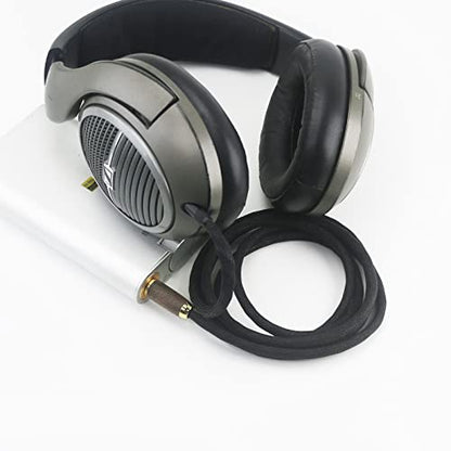 NewFantasia 4.4mm Balanced Male 6N OCC Copper Silver Plated Cord 4.4mm Balanced Cable Compatible with Sennheiser HD598 HD598 SE, HD560s HD598 Cs, HD598 SR, HD599 HD620S Headphone Walnut Wood Shell