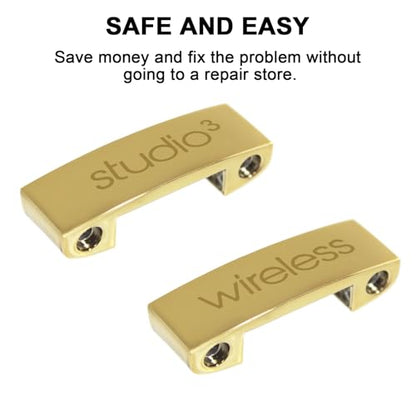 Studio 3 Replacement Headband & Hinge Replacement for Beats Studio3 Headphone,Durable Parts Accessories Repair Kit Set(Black Gold) - color: Black Gold