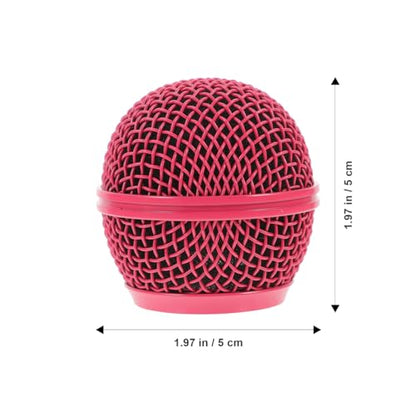 Garneck Microphone Mesh Grill 4 pcs Metal Replacement Grille 3.1 cm