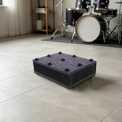 SHINEOFI Audio Isolation Pads for Studio Monitor Setups and Turntables, Vibration Absorbing Mat with Felt and Sponge Material, Soundproof Speaker Vibration Dampeners, 15x20x6cm Thickened