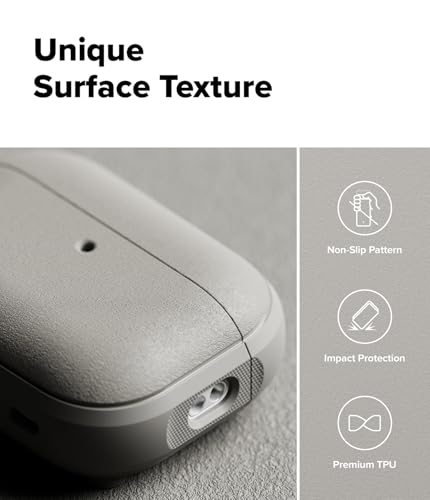 Ringke Onyx Magnetic for AirPods Pro 3 Case [Compatible with MagSafe] Oil & Dirt Resistant Feels Good in The Hand Non-Slip Lightweight Cover with Carabiner - Warm Gray - color: Warm Gray, size: AirPods Pro 3