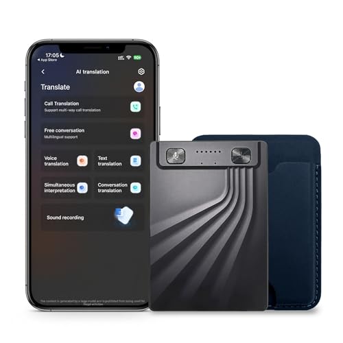 MMQ AI Voice Recorder with Real-Time Interpreter, AI Transcription, Summarize, 120+ Languages, Note Taker and Live Translation for Calls and Meetings, Ultra-Slim, APP Control, Case Included