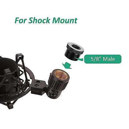 Mic Stand Adapter 5/8 Female to 3/8 Male and 3/8 Female to 5/8 Male Screw Thread Adapter for Tripod Stand Mic Mount ect 8 Pack by Rigych - color: 3/8 & 5/8