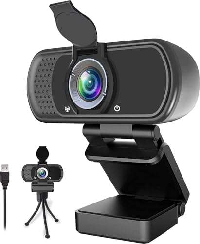ZIQIAN 1080P Webcam with Microphone, USB Web HD Camera for PC, Laptop&Mac - color: Black