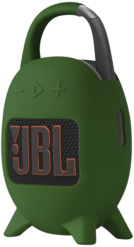 Geiomoo Silicone Carrying Case for JBL Clip 5, Protective Portable Scratch Shock Resistant Cover (Emerald Green) - color: Emerald Green
