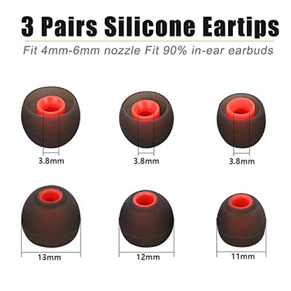 Universal Ear Fins Earhooks, Silicone Earbuds Tips, Replacement Ear Tips - size: Ear Tips-LMS Earhook