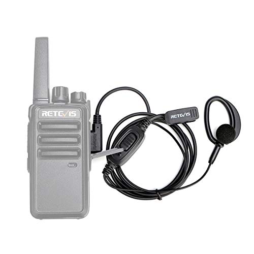 Retevis RT68 Walkie Talkie Earpiece with Mic, for RT22/RT21/H777/RT27/RT68H | Soft Earhook, 2 Pin , Compatible with Kenwood, Pxton, Baofeng BF-888S 2 Way Radio, Two Way Radio Headset(10 Pack) - style: Soft Earhook