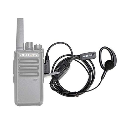 Retevis RT68 Walkie Talkie Earpiece with Mic, for RT22/RT21/H777/RT27/RT68H | Soft Earhook, 2 Pin , Compatible with Kenwood, Pxton, Baofeng BF-888S 2 Way Radio, Two Way Radio Headset(10 Pack) - style: Soft Earhook