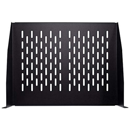 NavePoint 2U 19-Inch Universal Vented Rack Mount Cantilever Server Cabinet Shelf 14-Inches Deep Black - size: 14" (360mm)