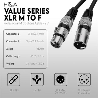 Behringer Ultragain Digital ADA8200 Audiophile 8 In/8 Out ADAT Audio Interface with MIDAS Mic Preamplifiers with 2x 25' XLR Cables