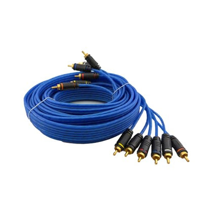 Orion Wired CR66CH 6-Channel RCA Cable, 17-Ft Blue CCA Car Audio Interconnect, RCA Male to Male Straight Connectors, Amplifier, Speakers, Home Theaters, Subwoofers, Hi-Fi Systems & DSP Signal Cable - style: 6 CH - 17 FEET
