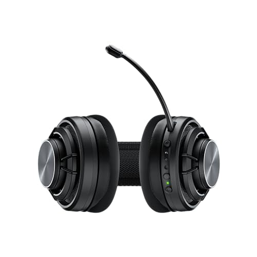 Turtle Beach Atlas Air Wireless Open-Back Headset for PC, PS5, PS4, Mobile | PlayStation, 24-Bit High-Fidelity Audio, Adjustable Mic, Rechargeable 50-Hr Battery, Memory Foam Cushions, Lightweight, Black