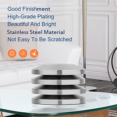 Preffair 4Pcs Stainless Steel Audio Speaker Spike Pads Mats Speaker Isolation Stand Feet Cone Shock Floor Protector Base for HiFi Turntable Subwoofer Loudspeaker Amplifier CD DVD Player - color: Stainless Steel