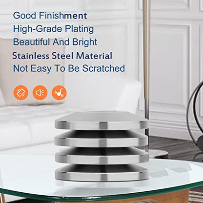 Preffair 4Pcs Stainless Steel Audio Speaker Spike Pads Mats Speaker Isolation Stand Feet Cone Shock Floor Protector Base for HiFi Turntable Subwoofer Loudspeaker Amplifier CD DVD Player - color: Stainless Steel