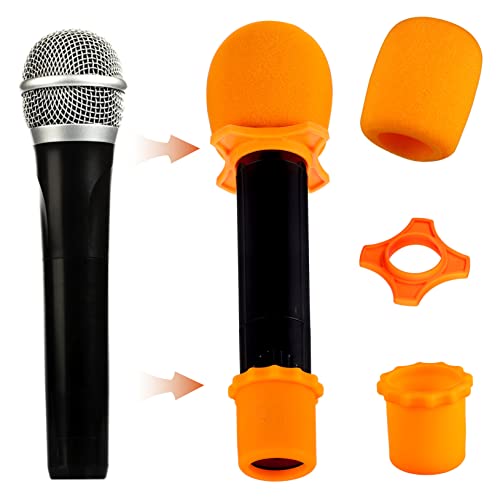 GALPADA Microphone Storage Bag with Padded Sponge and Anti-slip Rings Portable Mic Carrying Case with Zip Closure Suitable for Travel and Music Equipment Accessories