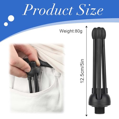 Desktop Tripod Microphone Stand, with Non-slip Rubber Feet, Durable Iron Construction, Portable Foldable, Adjustable Table Microphone Stand for Podcasts, Online Chat, Conferences, Lectures, Black