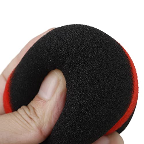 Alnicov 5 Pack Thick Handheld Microphone Windscreen Sponge Cover in Black,Blue,Orange,Yellow,Red