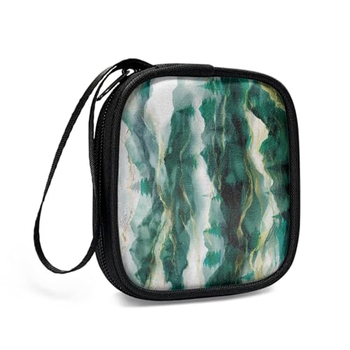 Green Portable Wireless Headphone Case, Earphone Storage Bag Carrying Case, Earbud Holder with Handle - color: Green