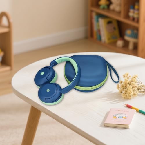 Kids Headphone Case for iClever/Acer/MIDOLA, Blue Green(Case Only) | for iClever BTH12 HS19 BTH22 BTH20 BTH18 BTH26/JBL Junior 320/Candy Bila/JoySpark/EarFun/ADOOPE/IMYB/JLab Kids Headphone - color: Dark Blue-Green