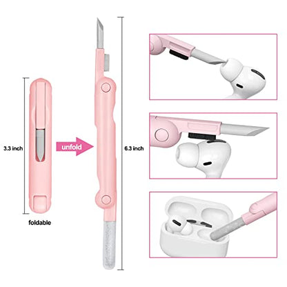 7-in-1 Electronic Cleaner Kit,Keyboard Cleaner,Laptop Cleaner Kit for Monitor, Cell Phone, Headset, Lego, Laptop Camera Lens (Pink) - color: Pink