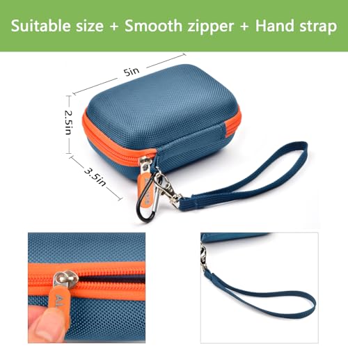 Speaker Case for JBL Go 5/4/3, Case Only | Hard Case, Mesh Pocket for Charging Cable, Compact Travel Carry, Speaker Not Included, Blue - color: Blue