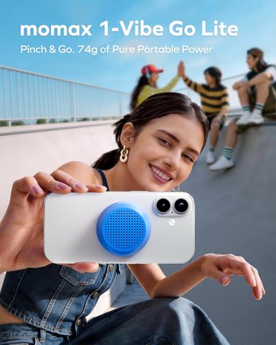 MOMAX Mini Portable Wireless Speaker - Magnetic Waterproof Speaker with Balanced Sound, 12H Playtime, Indoor Speaker True Wireless Stereo Pairing for Home, Bedroom, Bathroom, Gift Ideas, Black - color: Black