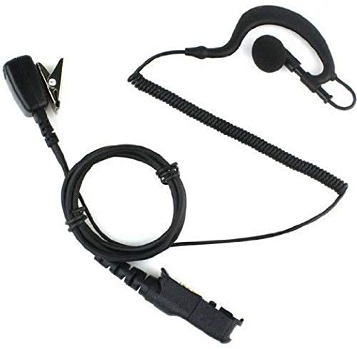 G Shape Earpiece Mic Compatible with Motorola Radio XPR3500e | Compatible for XPR 3000 XPR 3000e XPR 3300 XPR 3300e XPR 3500 XIR P6600 XIR P6608 XIR P6620 DP2400 Motorola Radio earpiece