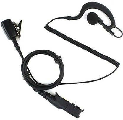 G Shape Earpiece Mic Compatible with Motorola Radio XPR3500e | Compatible for XPR 3000 XPR 3000e XPR 3300 XPR 3300e XPR 3500 XIR P6600 XIR P6608 XIR P6620 DP2400 Motorola Radio earpiece