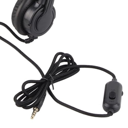 Wired Trucker Headsets, Mono Headset with Noise Cancelling Microphone, 3.5mm Call Center Headset for Cellphone Laptop, Professional Volume Control for Clear Calls, Comfortable Desi