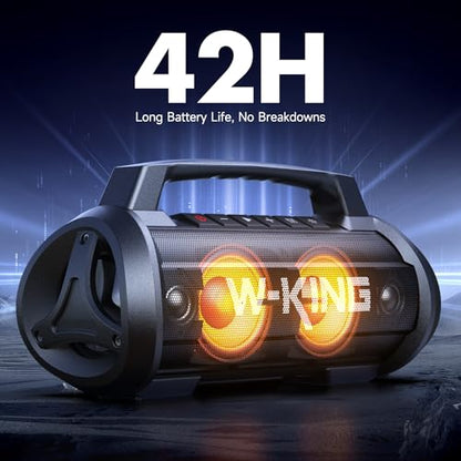 W-KING Portable Bluetooth Speaker with Wireless Microphone, Loud Karaoke - style: D10MIC