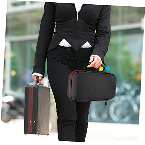 Totority Microphone Storage Box Bag with Padded Sponge Protection Slip Rings and Bottom Rod Holders Zipper Case for Secure Mic Storage and Transport