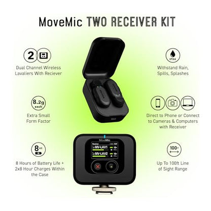 Shure MoveMic 2 Kit Wireless Lavalier Microphone System - style: Two Channel Kit