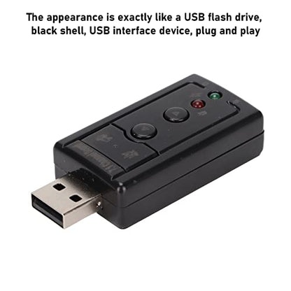 USB Sound Card, Virtual External Sound Card Built in Amplifier and Volume Controls with 3.5MM Ports and Microphone 7.1 Channel Sound Card