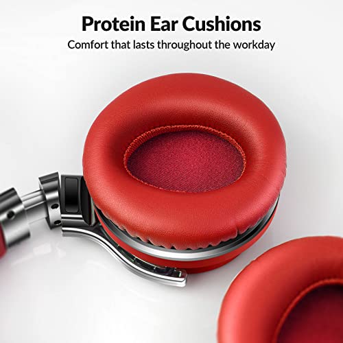 Million Sold 10 Years Classic E7 Active Noise Cancelling Headphones with Upgraded Noise Cancellation, Bluetooth Headphones Wireless with HD Sound Vivid Deep Bass, for Home Office Travel Gift Pcs - color: Red, style: E7 Wireless Active Noise Cancelling Hea