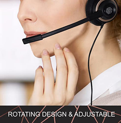 Sonitum Bulk Headsets With Microphone (10 Pack) - Noise Canceling Computer Headset For Office, Meetings, Chat- Comfortable Over-Ear PC Headphones With Rotating Mic- 3.5 Jack For Universal Connectivity - size: 10 Pack